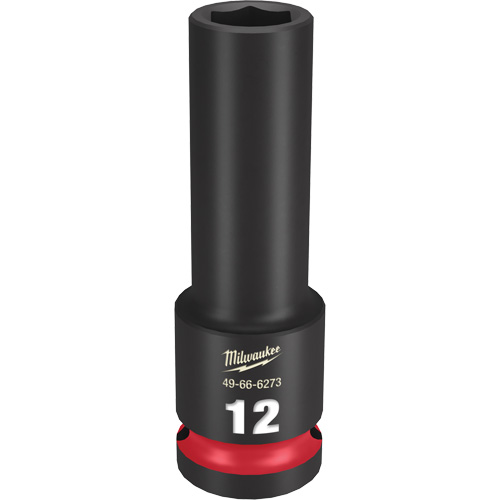 Douille Shockwave Impact Duty, Puissance, 12 mm, Prise 1/2", 6 pans, Profond - Milwaukee 49-66-6273