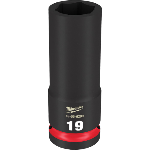 Douille Shockwave Impact Duty, Puissance, 19 mm, Prise 1/2", 6 pans, Profond - Milwaukee 49-66-6280