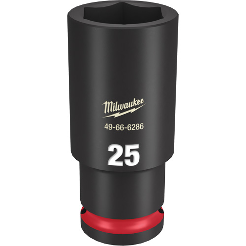 Shockwave Impact Duty Socket, Power, 25 mm, 1/2" Drive, 6 Points, Deep - Milwaukee 49-66-6286