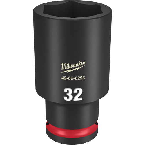 Douille Shockwave Impact Duty, Puissance, 32 mm, Prise 1/2", 6 pans, Profond - Milwaukee 49-66-6293