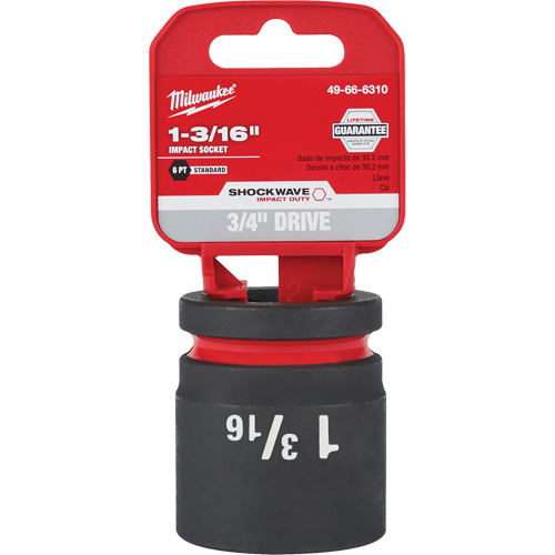 Shockwave Impact Duty Socket, Power, 1-3/16", 3/4" Drive, 6 Points - Milwaukee 49-66-6310