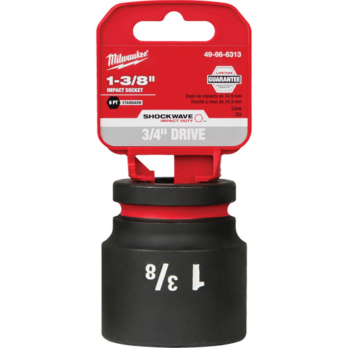 Douille Shockwave Impact Duty, Puissance, 1-3/8", Prise 3/4", 6 pans - Milwaukee 49-66-6313