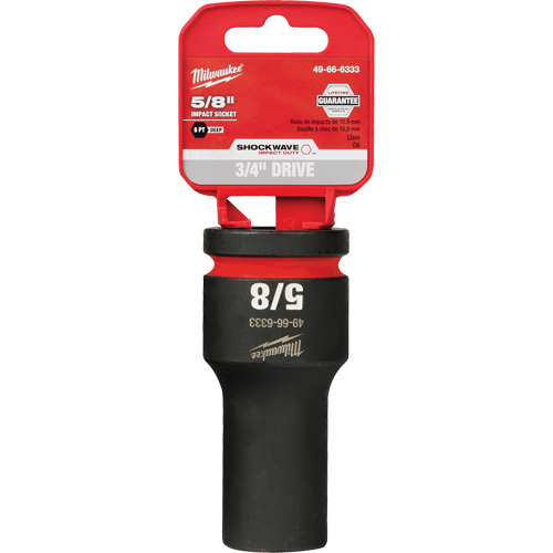 Shockwave Impact Duty Socket, Power, 5/8", 3/4" Drive, 6 Points, Deep - Milwaukee 49-66-6333