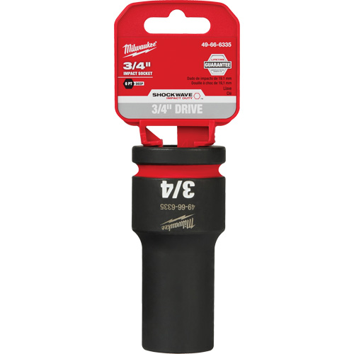 Shockwave Impact Duty Socket, Power, 3/4", 3/4" Drive, 6 Points, Deep - Milwaukee 49-66-6335