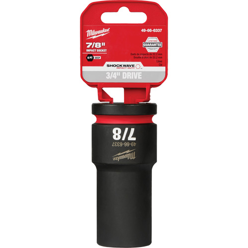 Shockwave Impact Duty Socket, Power, 7/8", 3/4" Drive, 6 Points, Deep - Milwaukee 49-66-6337