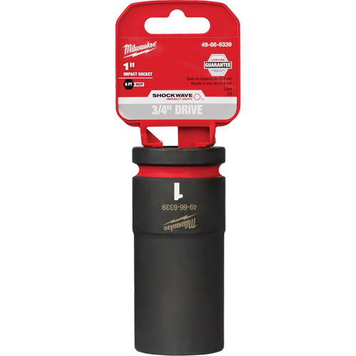 Douille Shockwave Impact Duty, Puissance, 1", Prise 3/4", 6 pans, Profond - Milwaukee 49-66-6339