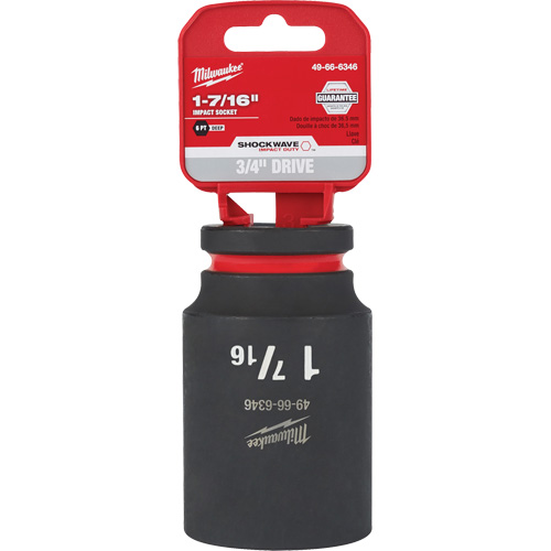 Douille Shockwave Impact Duty, Puissance, 1-7/16", Prise 3/4", 6 pans, Profond - Milwaukee 49-66-6346