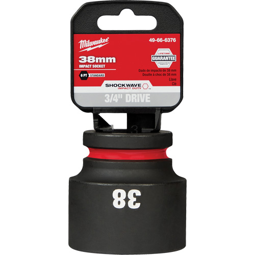 Shockwave Impact Duty Socket, Power, 38 mm, 3/4" Drive, 6 Points - Milwaukee 49-66-6376