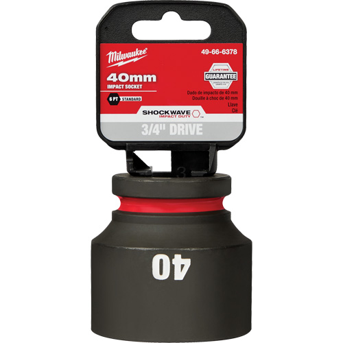 Shockwave Impact Duty Socket, Power, 4 mm, 3/4" Drive, 6 Points - Milwaukee 49-66-6378