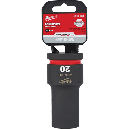 Shockwave Impact Duty Socket, Power, 2 mm, 3/4" Drive, 6 Points, Deep - Milwaukee 49-66-6395