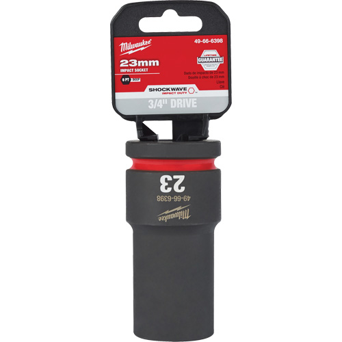 Shockwave Impact Duty Socket, Power, 23 mm, 3/4" Drive, 6 Points, Deep - Milwaukee 49-66-6398