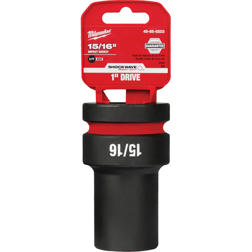 Shockwave Impact Duty Socket, Power, 15/16", 1" Drive, 6 Points - Milwaukee 49-66-6503