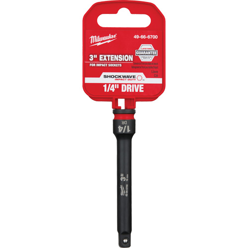 Rallonge pour douille Shockwave Impact Duty, Chocs, Prise 1/4", 3" lo - Milwaukee 49-66-6700