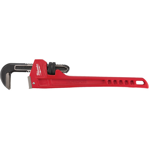 Cl&eacute; &agrave; tuyau, Cap des m&acirc;choires 2-1/2", Longueur 18", Fini Rev&ecirc;tement en poudre, Prise Ergonomique - Milwaukee 48-22-7118