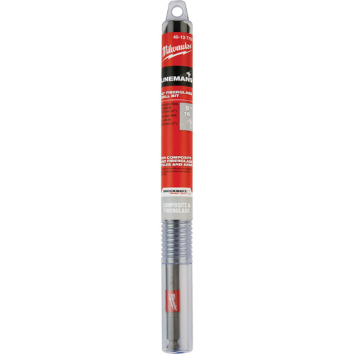 Shockwave Impact Duty Lineman's Fiberglass Drill Bit, 9/16", Carbide - Milwaukee 48-13-7703