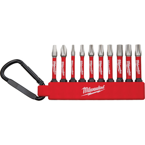 Shockwave Bit Set, 10 Pcs., Phillips/Square/Torx&reg; - Milwaukee 48-32-4093