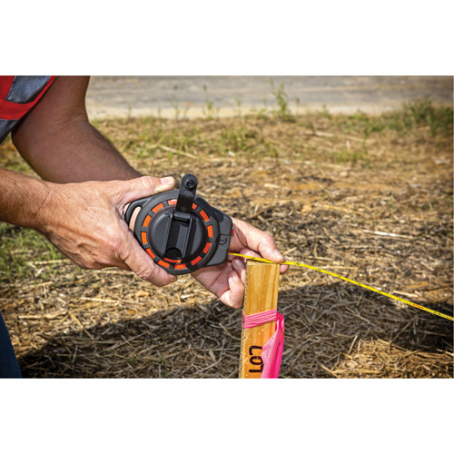 Steel Construction Long Tape Measure, 3/8" x 100', 1/8"/1 mm Graduations - Lufkin By Crescent ST100-07