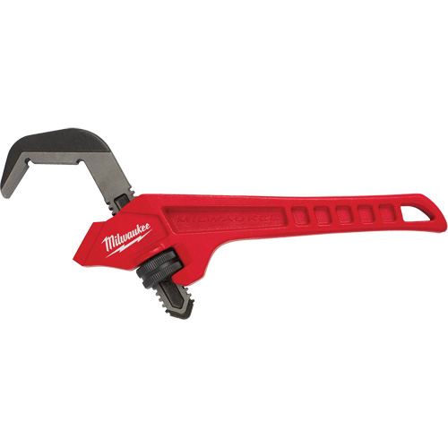 Steel Offset Hex Pipe Wrench, 2-5/8" Jaw Capacity, 10-1/2" Long, Powder Coated Finish, Ergonomic Handle - Milwaukee 48-22-7171