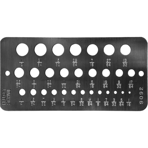 DRILLCO Fractional Sizes Drill Gauge - Walter Surface Technologies 29G0000