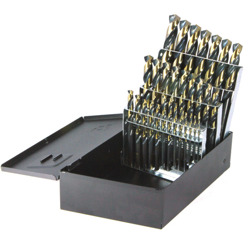 DRILLCO Nitro Reduced Shank Mechanical Drill Bit Set, 29 Pieces, High Speed Steel - Walter Surface Technologies 1045N29