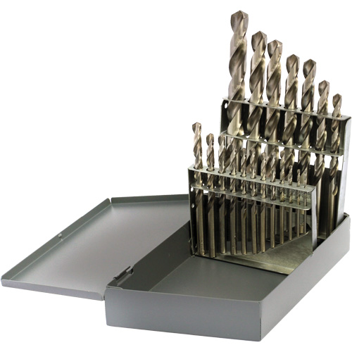 DRILLCO USA Maintenance Jobber Length Drill Bit Set, 19 Pieces, High Speed Steel - Walter Surface Technologies 200B19