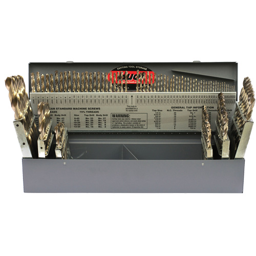 Jeu de forets courts USA DRILLCO, 115 morceaux, Acier rapide - Walter Technologies Pour Surface 200B0115