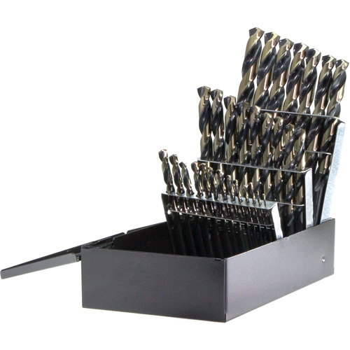 Jeu de forets courts &agrave; usage intensif DRILLCO, 29 morceaux, Acier rapide - Walter Technologies Pour Surface 400HDE29
