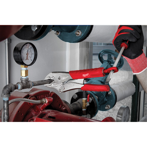 Pince-&eacute;tau avec poign&eacute;es Torque Lock, Longueur 10", M&acirc;choire courb&eacute;e - Milwaukee 48-22-3410
