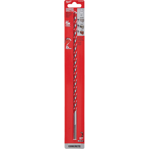 Hammer Drill Bit, 5/16", 3-Flat Shank, Carbide - Milwaukee 48-20-9017