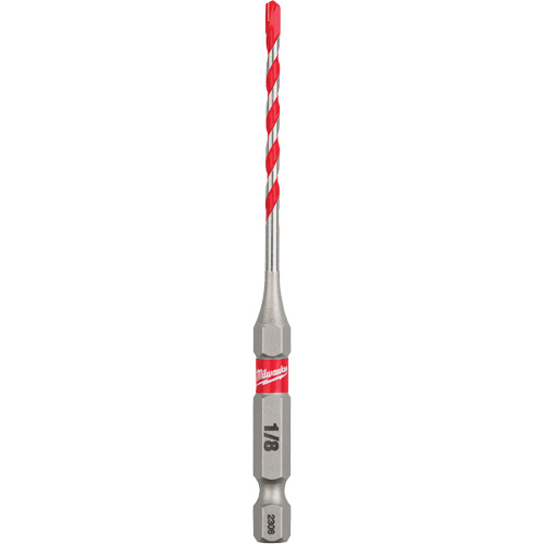 Shockwave Hammer Drill Bit, 1/8", Hex Shank, Carbide - Milwaukee 48-20-9100