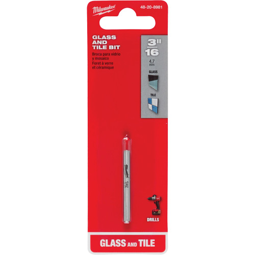 Foret pour verre et carreaux, 3/16", Carbure - Milwaukee 48-20-8981
