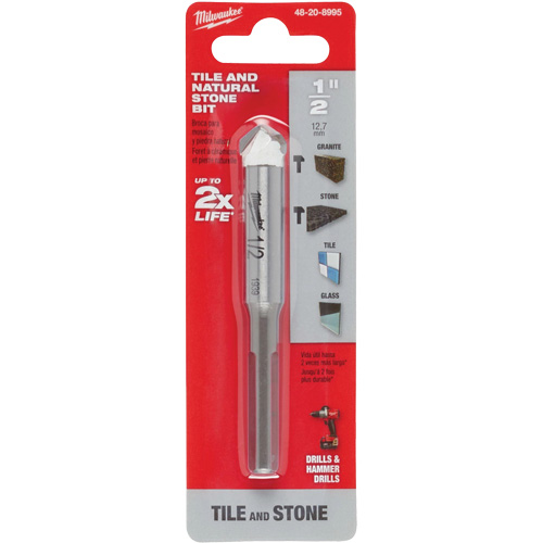 Foret pour la pierre naturelle, 1/2", Carbure - Milwaukee 48-20-8995