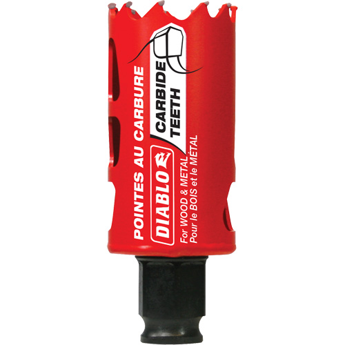 Scie cloche pour bois et m&eacute;tal, 1-3/8", Profondeur de la coupe 2-3/8", Carbure - Diablo DHS1375CT