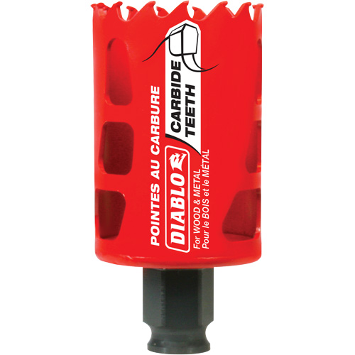 Scie cloche pour bois et m&eacute;tal, 1-3/4", Profondeur de la coupe 2-3/8", Carbure - Diablo DHS1750CT