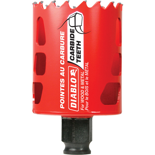 Wood & Metal Hole Saw, 2", 2-3/8" Depth of Cut, Carbide - Diablo DHS2000CT