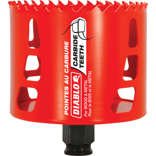 Scie cloche pour bois et m&eacute;tal, 3-1/4", Profondeur de la coupe 2-3/8", Carbure - Diablo DHS3250CT