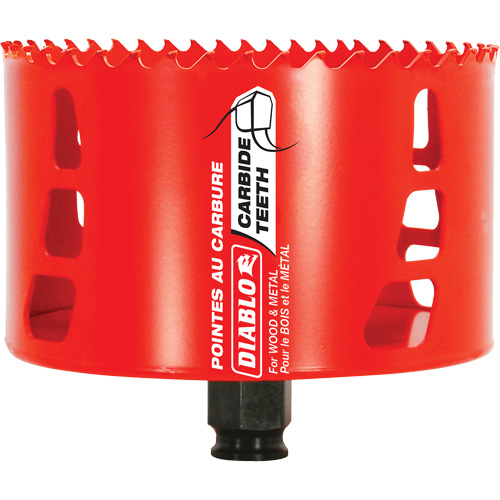 Wood & Metal Hole Saw, 4-1/4", 2-3/8" Depth of Cut, Carbide - Diablo DHS4250CT