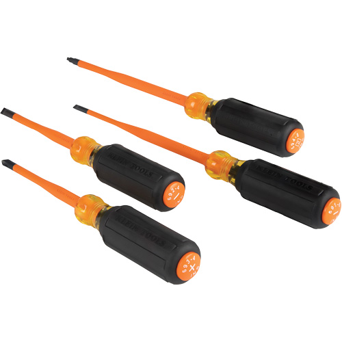 Slim-Tip Insulated Screwdriver Set, 1000 V, 4 Pcs - Klein Tools 33734INS