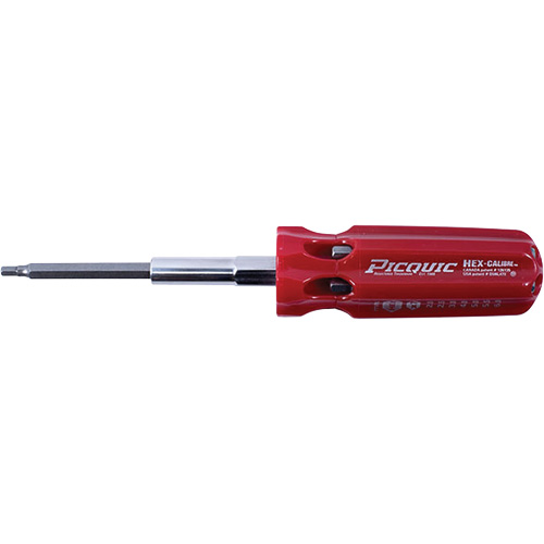 Tournevis multi-embouts m&eacute;triques Hex-Calibre, Prise Plastique - Picquic 88153