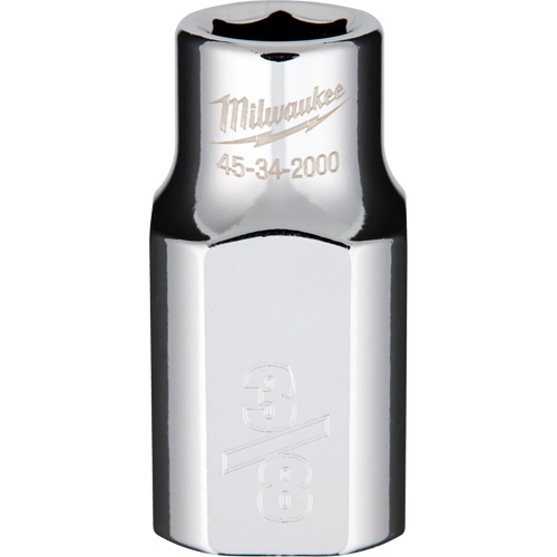 SAE Socket with Four Flat Sides, 3/8", 1/2" Drive, 6 Points - Milwaukee 45-34-2000