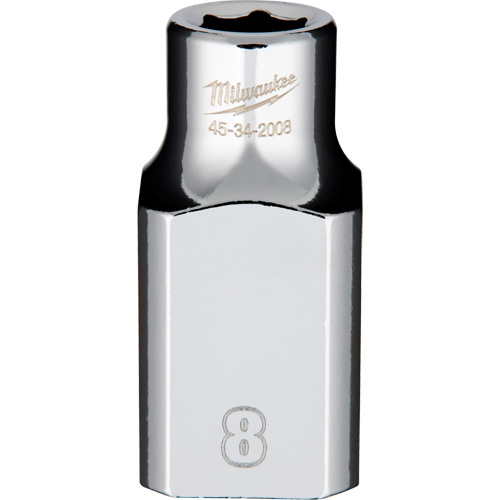 Metric Socket with Four Flat Sides, 8 mm, 1/2" Drive, 6 Points - Milwaukee 45-34-2008