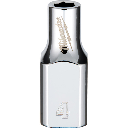 Metric Socket with Four Flat Sides, 4 mm, 1/4" Drive, 6 Points - Milwaukee 45-34-4000