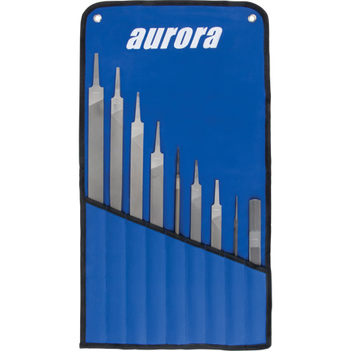Jeu de limes, 9 pi&egrave;ces - Outils Aurora 
