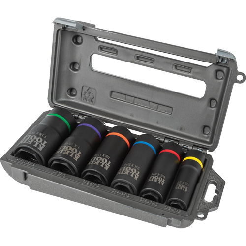 2-in-1 6-Piece Socket Set, 6 Pcs, Impact, Deep - Klein Tools 66060