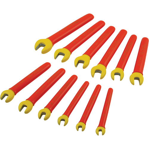 Jeu de cl&eacute;s ouvertes m&eacute;triques isol&eacute;es, 1000 V, 12 Mcx - Gray Tools MB12-I