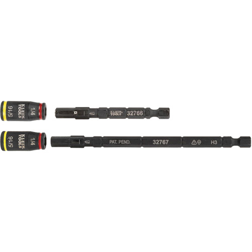3-in-1 Impact Flip Socket Set, Hex, 1/4" Drive, 3 Pcs - Klein Tools 32768