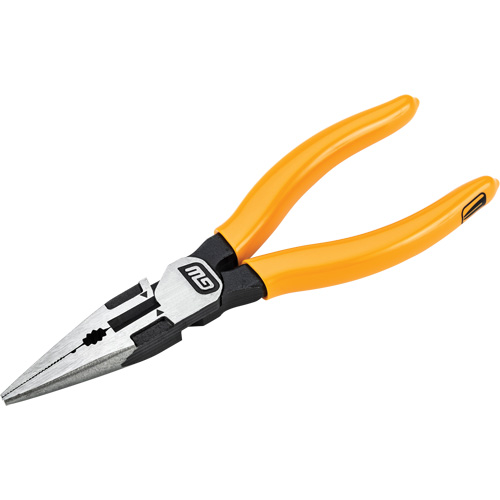 Pitbull Dipped Handle Long Nose Pliers, 6" L - Gearwrench 82176-06