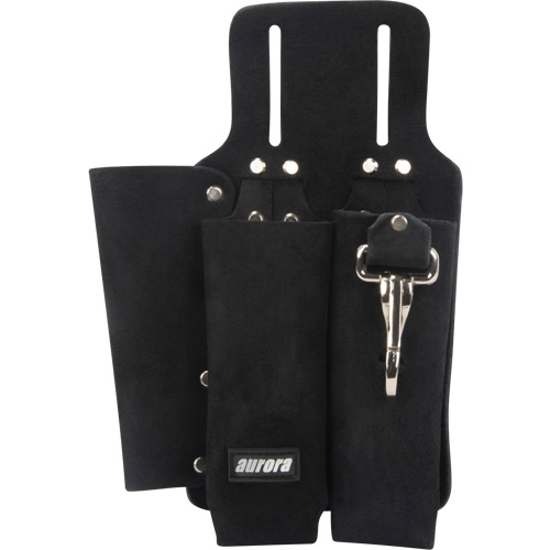Porte-outils pour monteur de ligne, Porte-outil multiple, Cuir, 3 Poches - Outils Aurora 