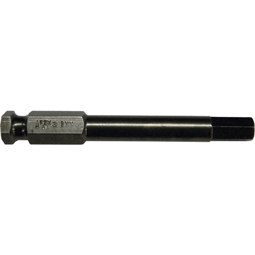 Hex Power Drive Socket Head Bit, Hex, 6 mm Tip, 7/16" Drive Size, 3-1/2" Length - Apex AN-6MM
