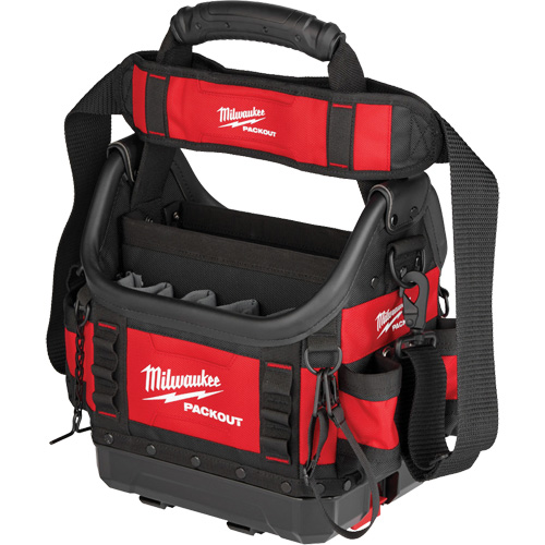 PackOut 10" Structured Tote, Ballistic Polyester, 35 Pockets, Red - Milwaukee 48-22-8311